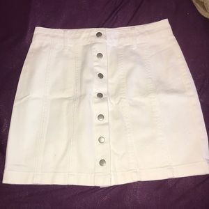 White button down skirt